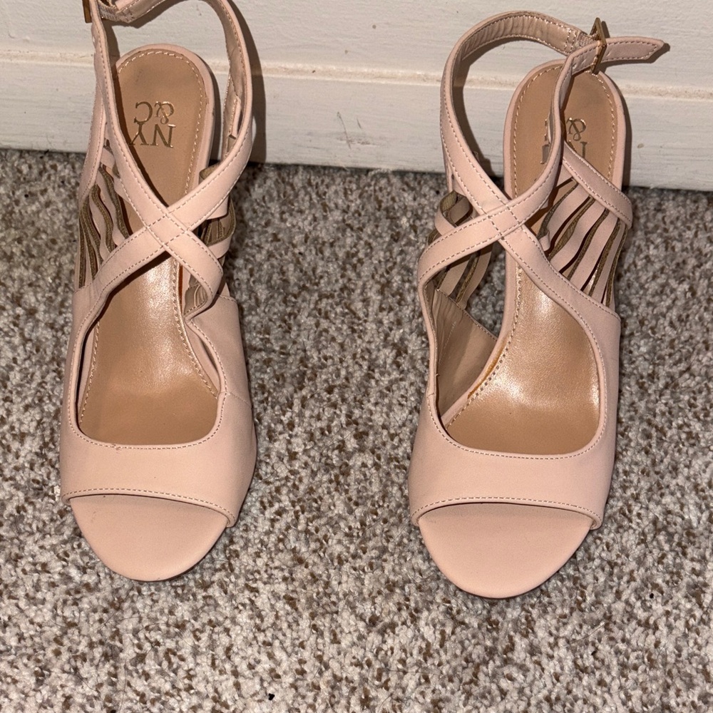 NYC Women's Blush Strappy Sandals